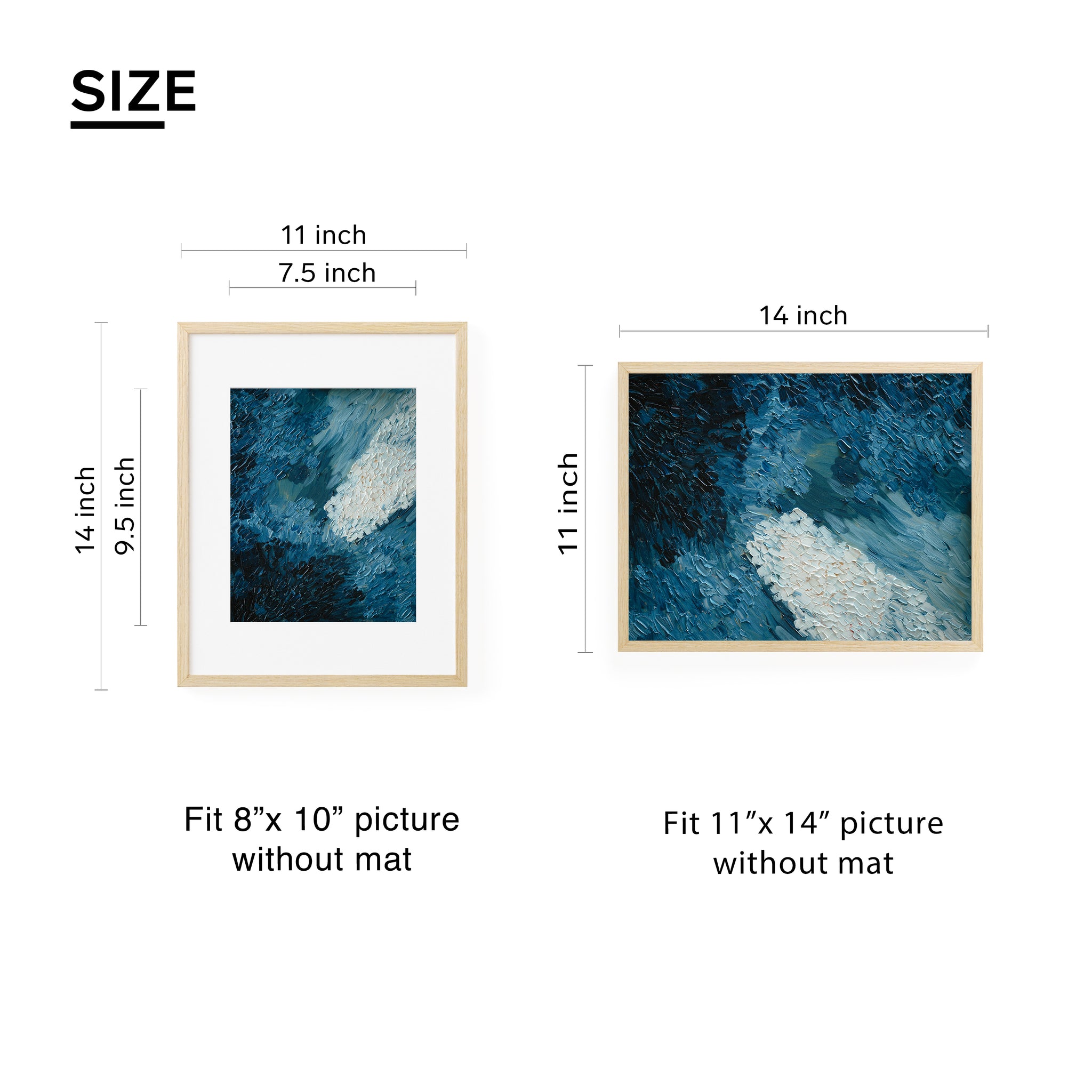 11x14 Dryades Natural Wooden Frame | 28x36 cm