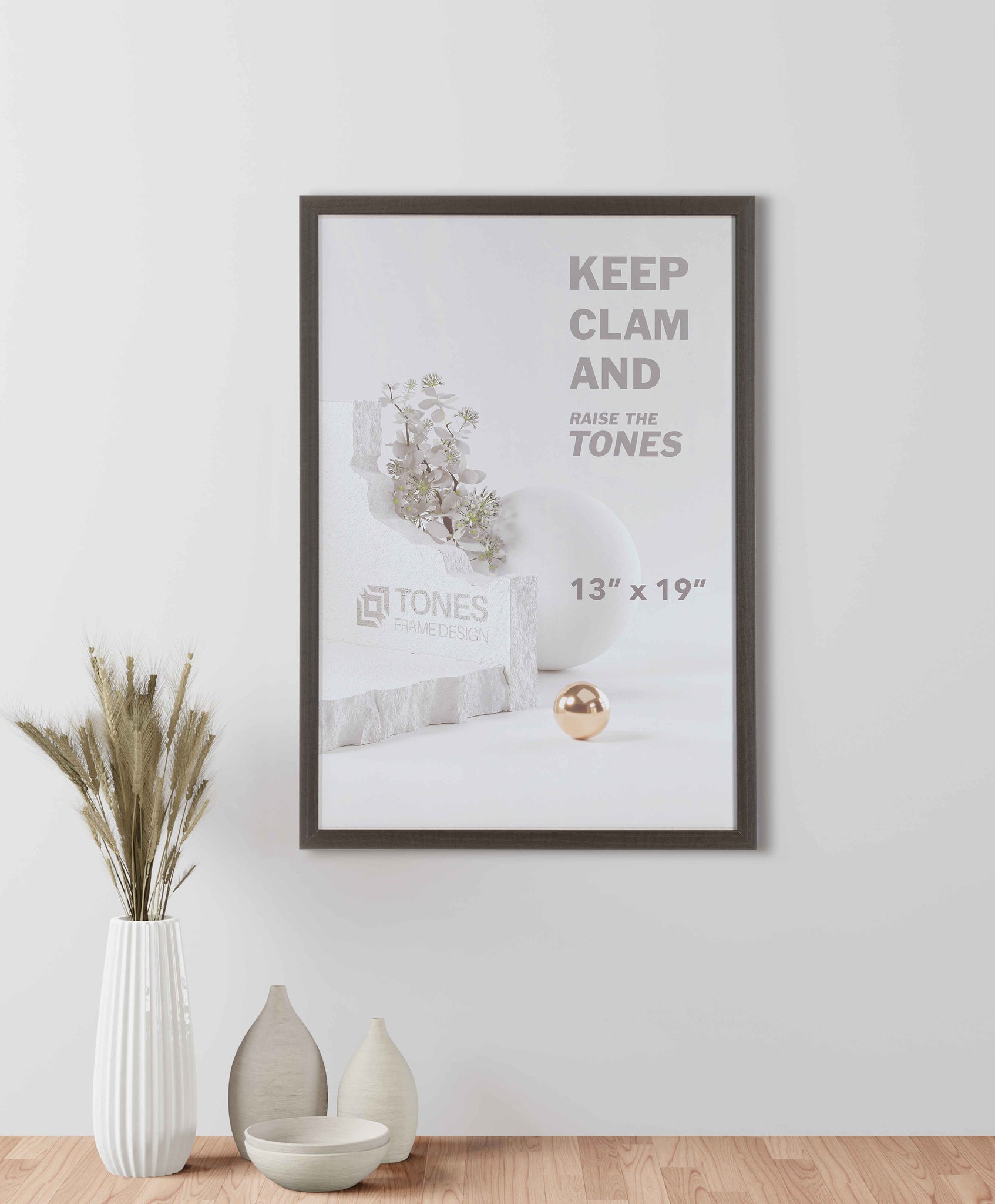 Dark Oak 12x18 Dendro Wooden Gallery Frame | Tones Picture Frame Design | 30x46 cm PIcture Frame