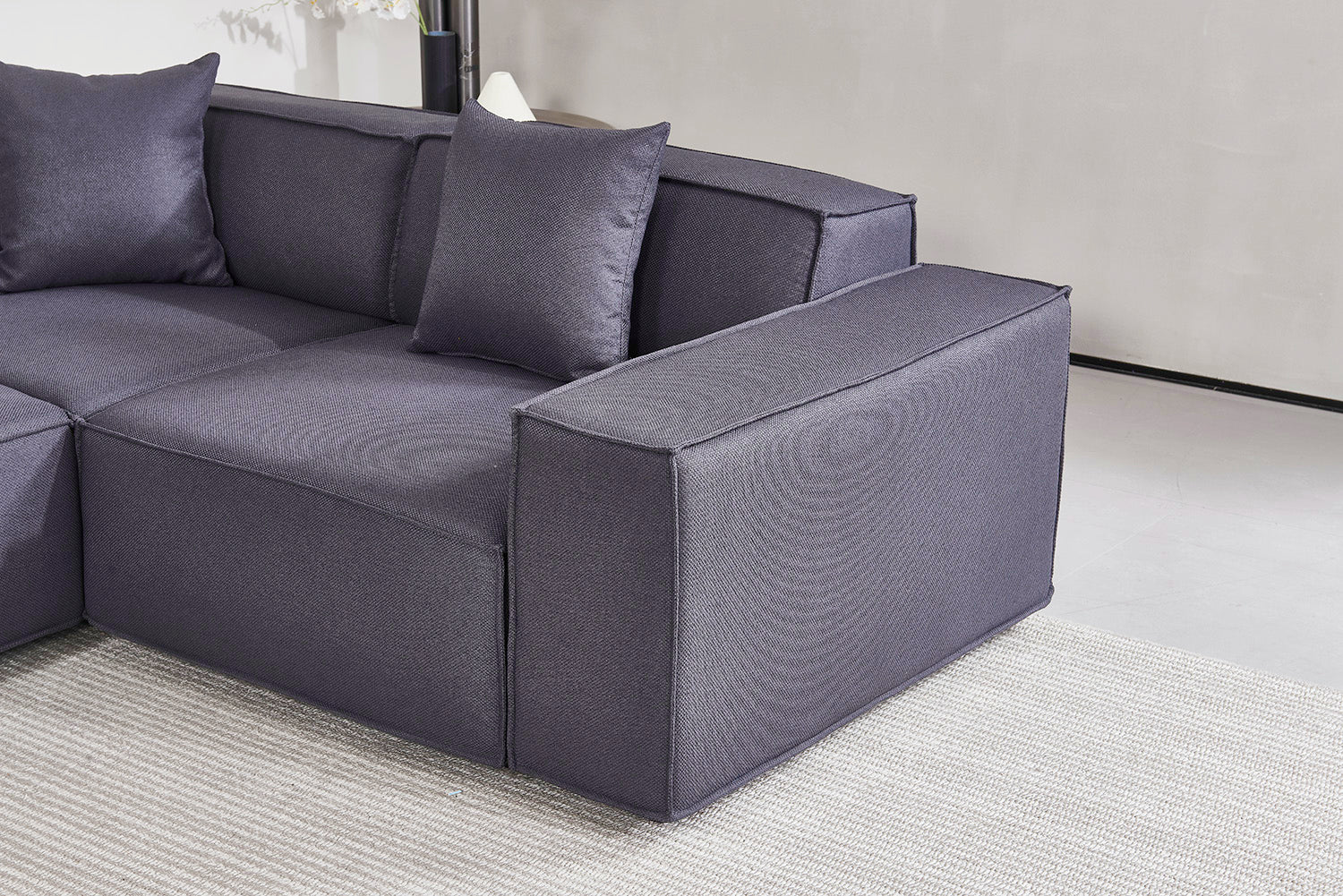 Versaluxe Sectional Left Corner Set in Grey