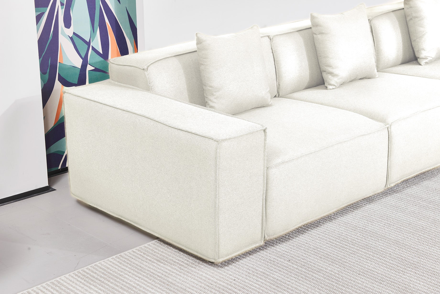 Versaluxe Sectional Left Corner Set in Begie