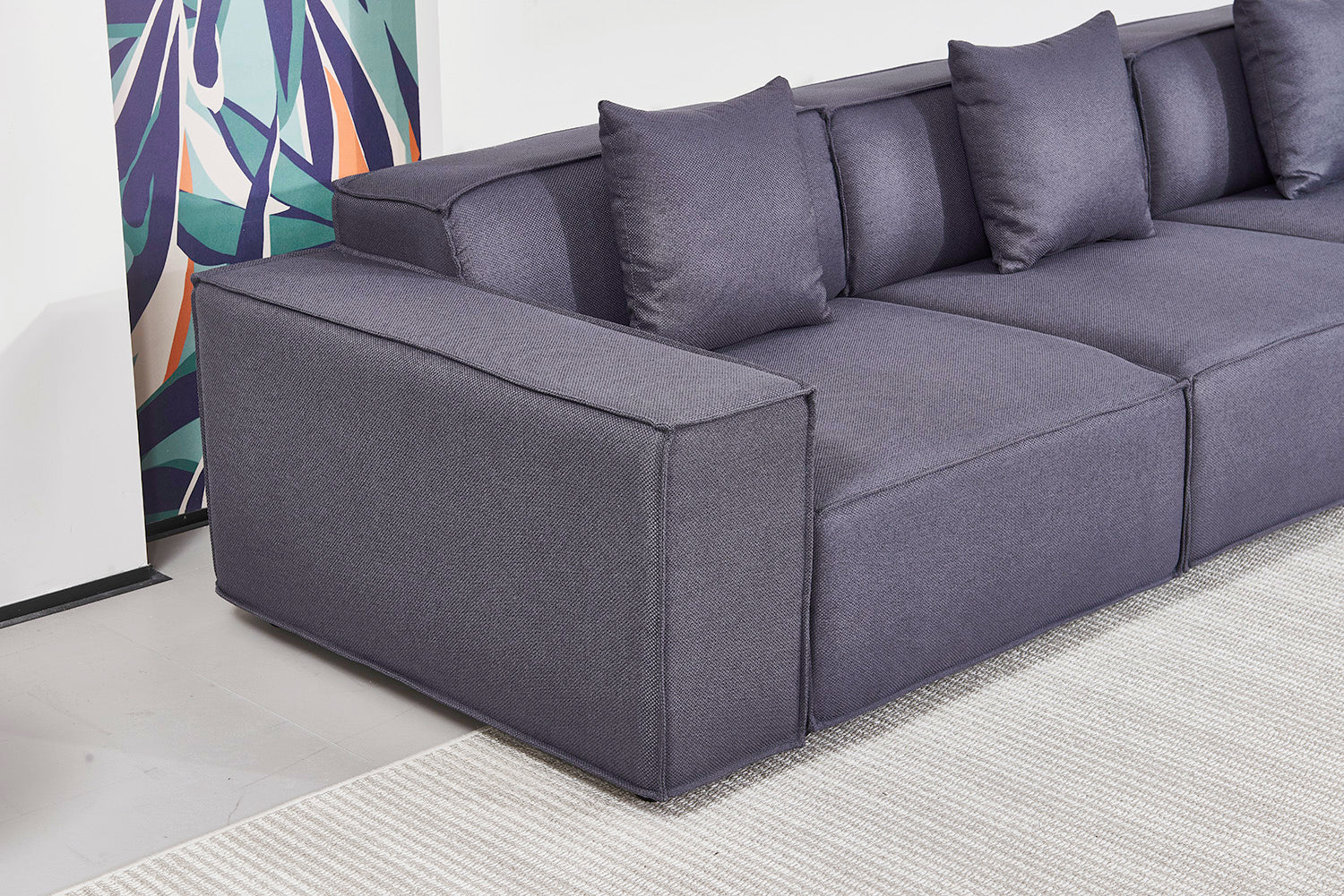 Versaluxe Sectional Left Corner Set in Grey