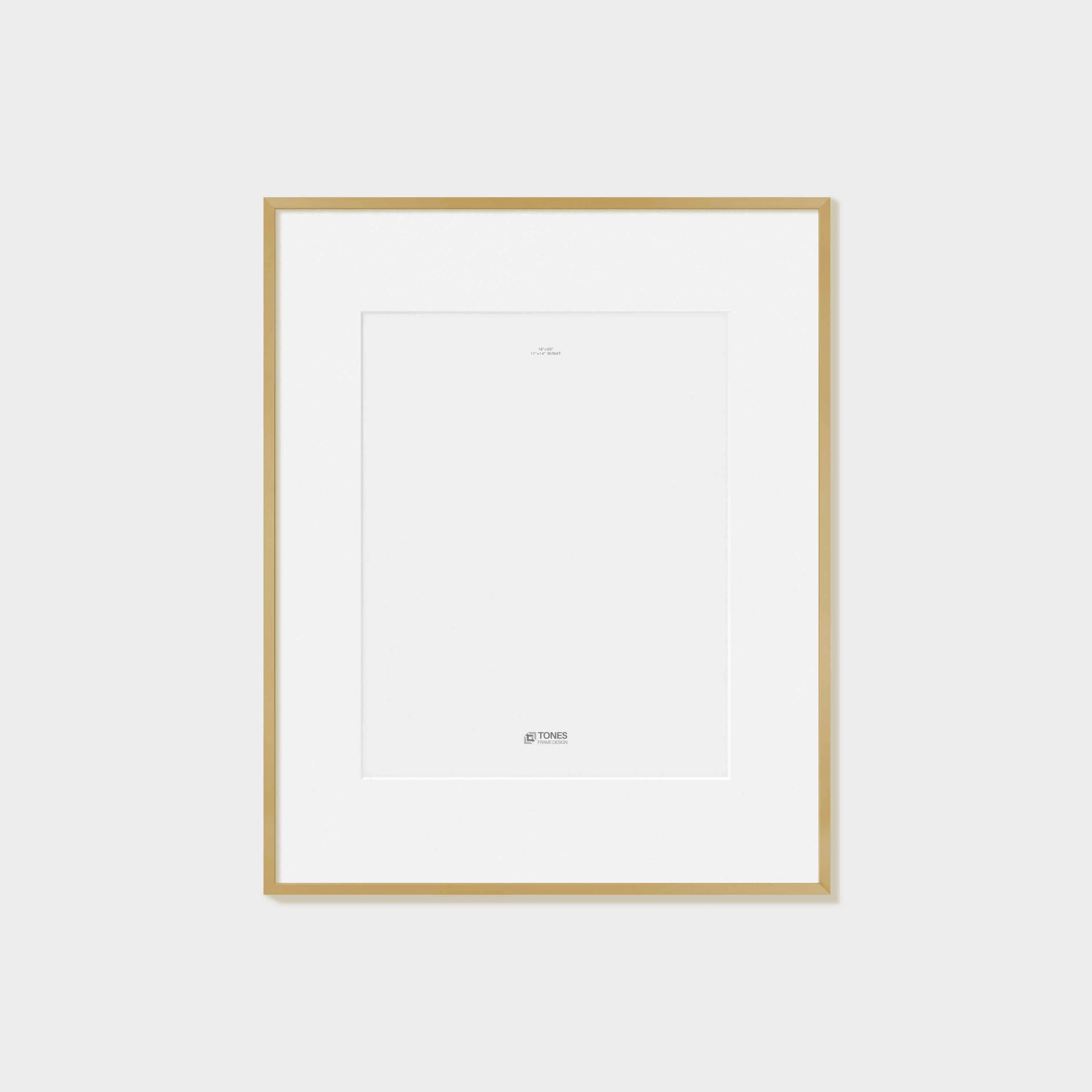 Gold Metal Picture Frame 16x20 With Mat 11x14