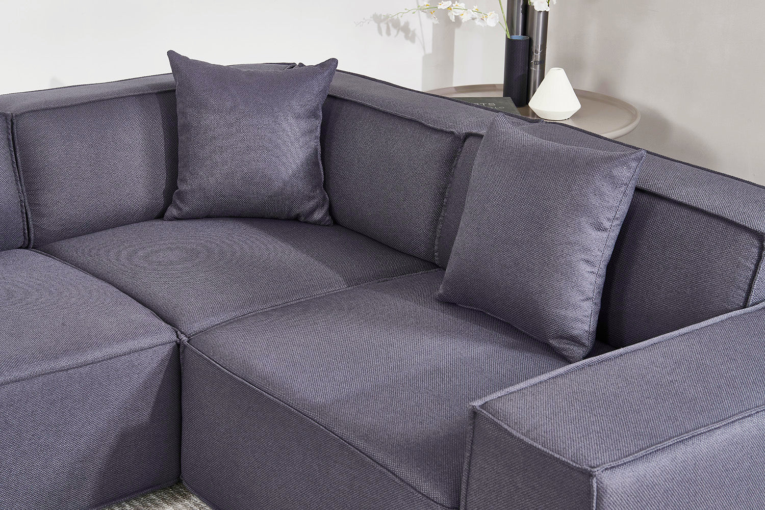 Versaluxe Sectional Left Corner Set in Grey