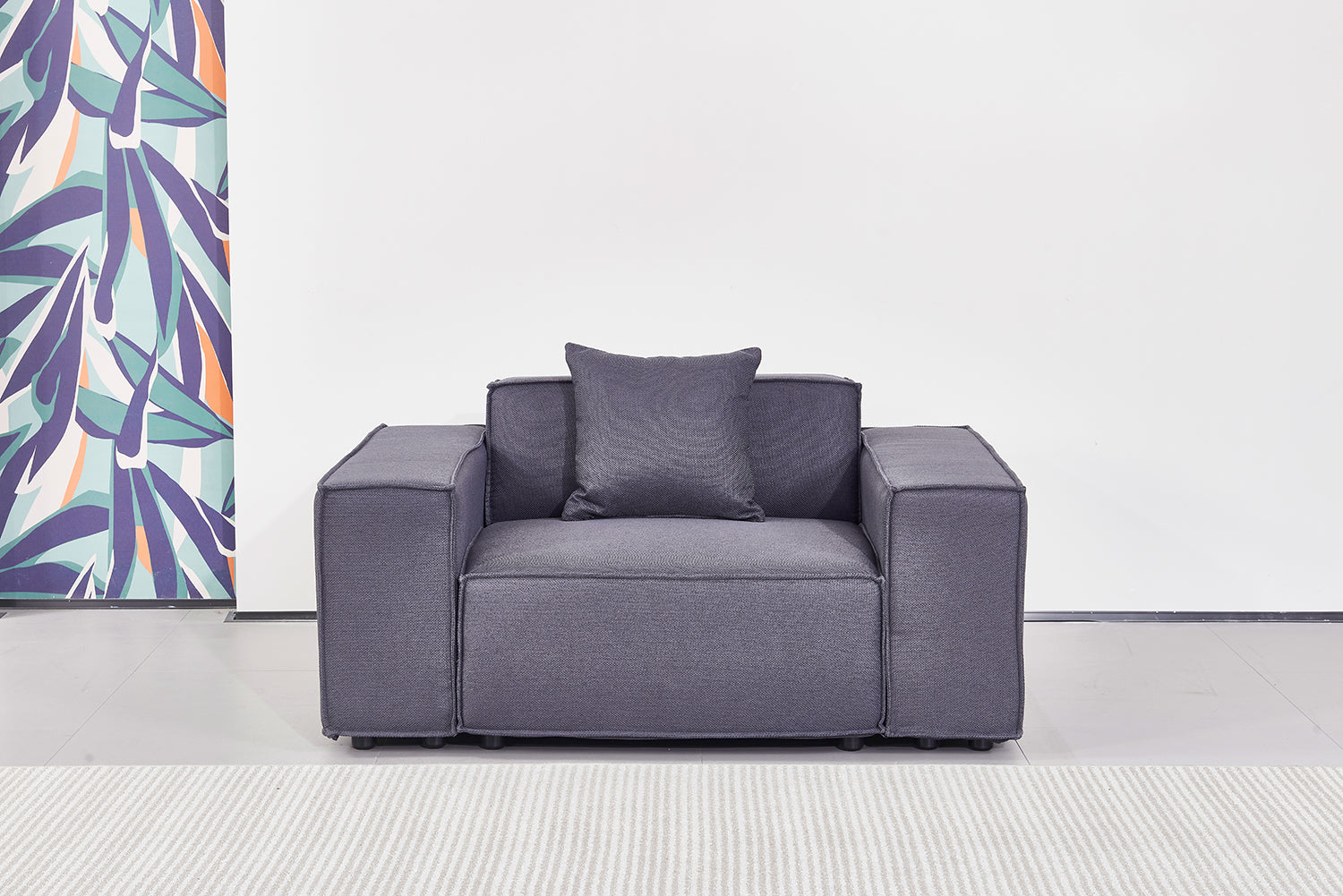 Versaluxe Sectional Single-Seat Sofa in Grey