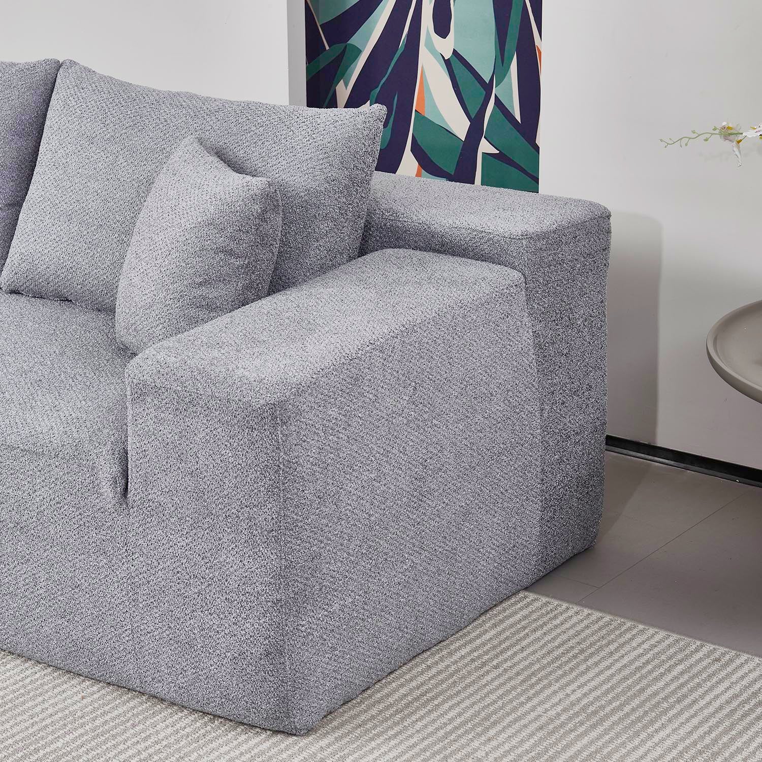Elegant flex Grey Triple-Seat Sofa