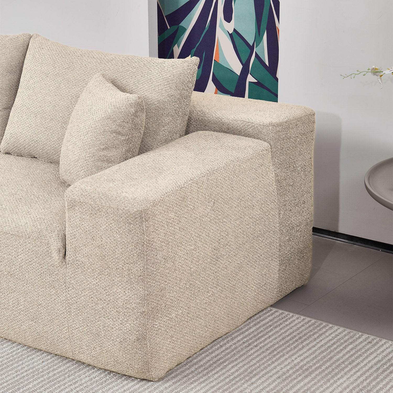 Elegant flex Beige Sofa for 2 Loveseat