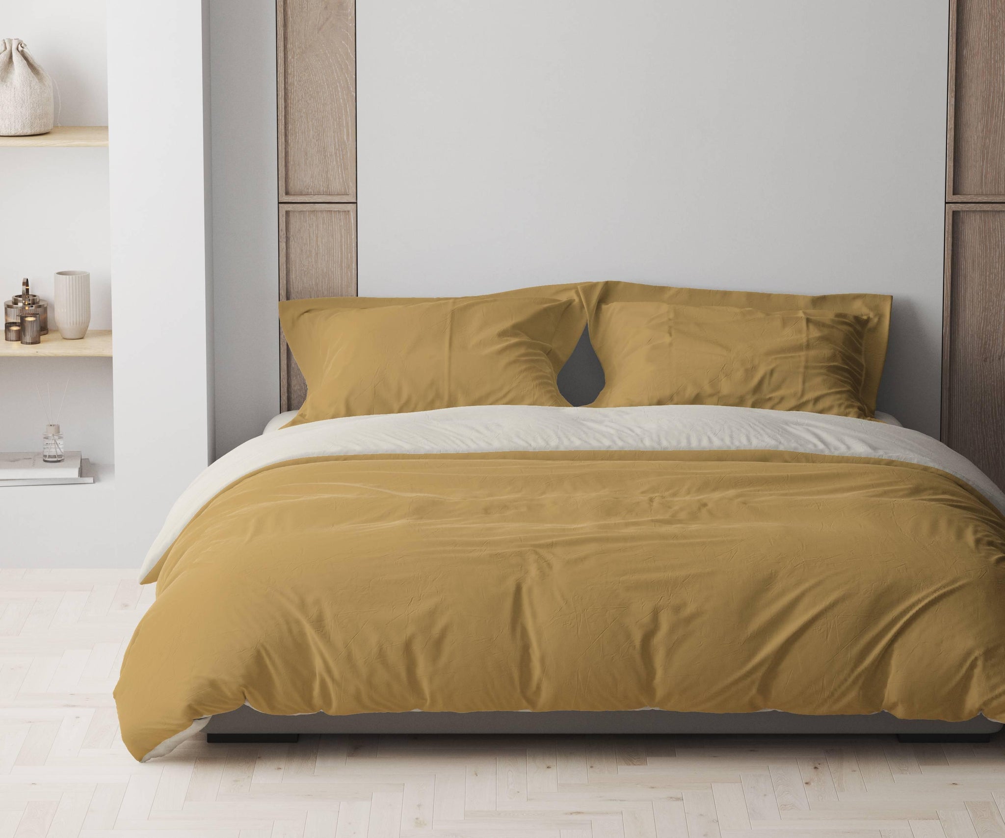 Duvet Cover Set | LivingTaste | Yellow & Cream Bedding Dovet Cover Set 