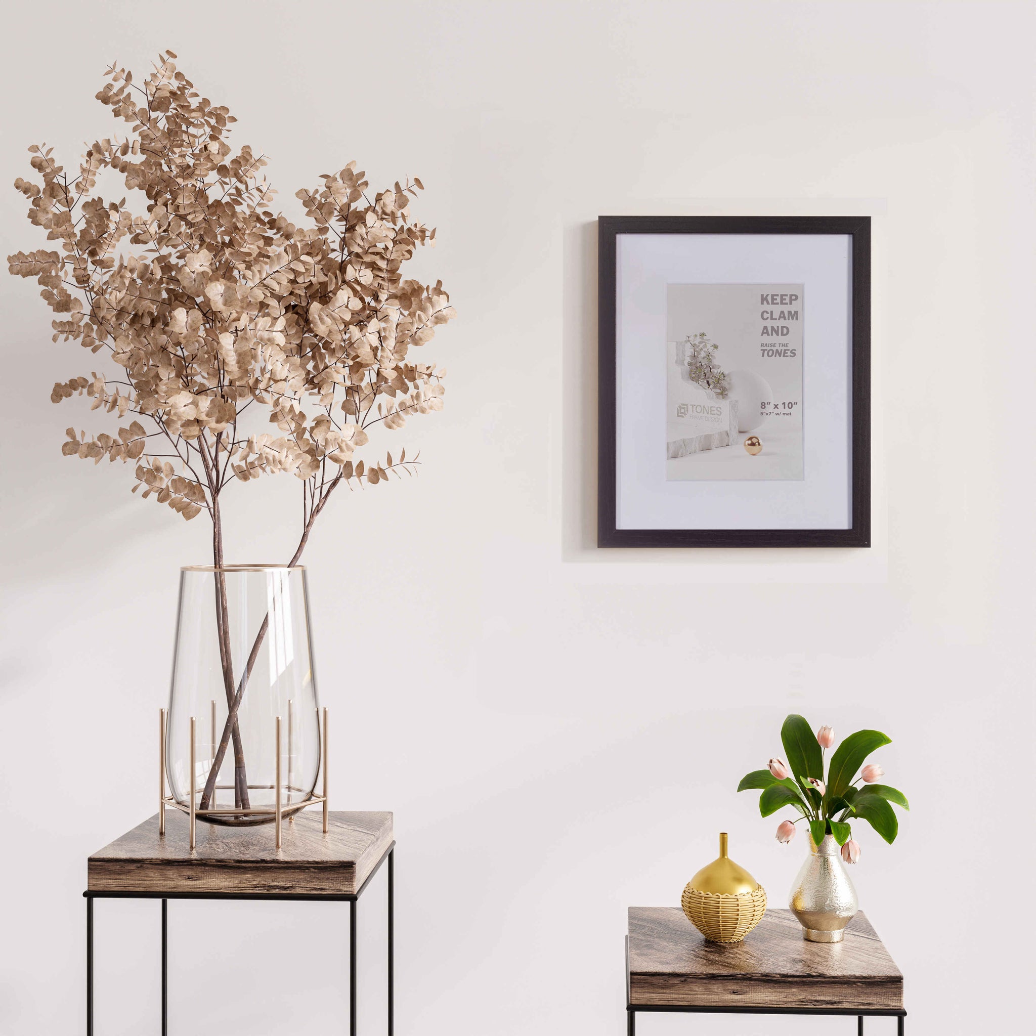 Brushed Black 8x10 Dendro Wooden Gallery Frame