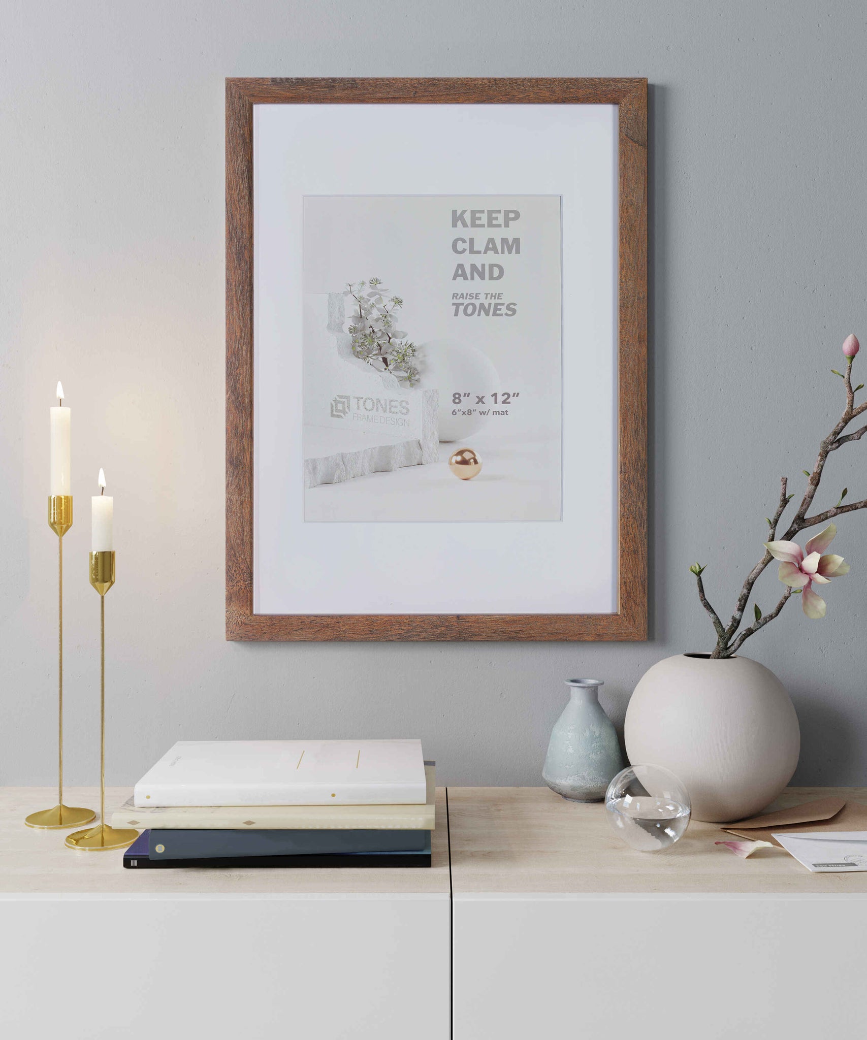 Tones Frame Design | Dark Oak 8x12 Dendro Wooden Gallery Frame| 20x30 cm
