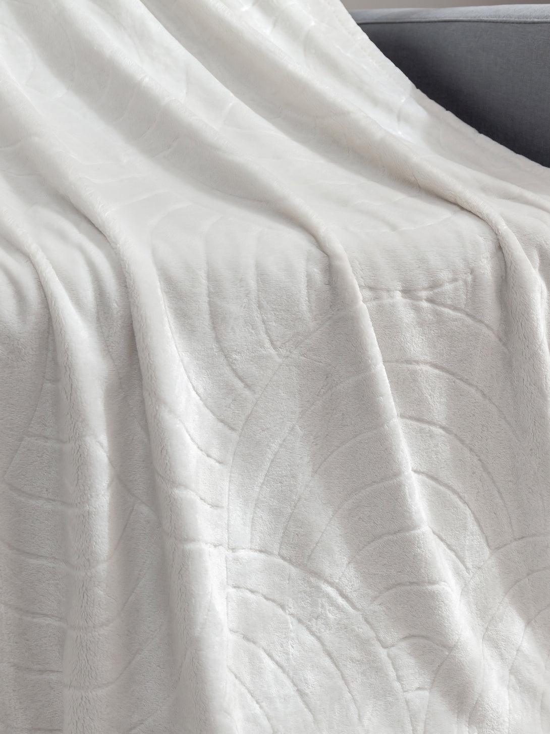 Flannel Fleece Blanket-White