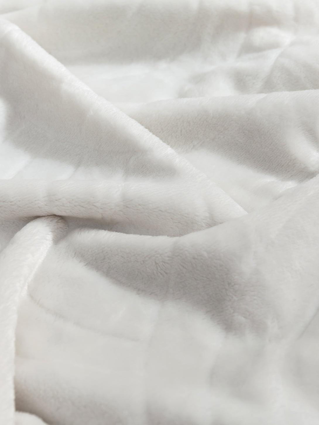 Flannel Fleece Blanket-White