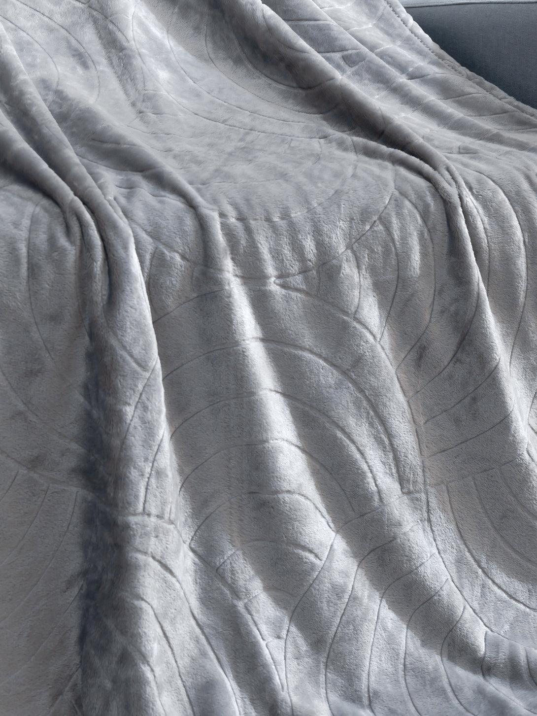 Flannel Fleece Blanket-Grey